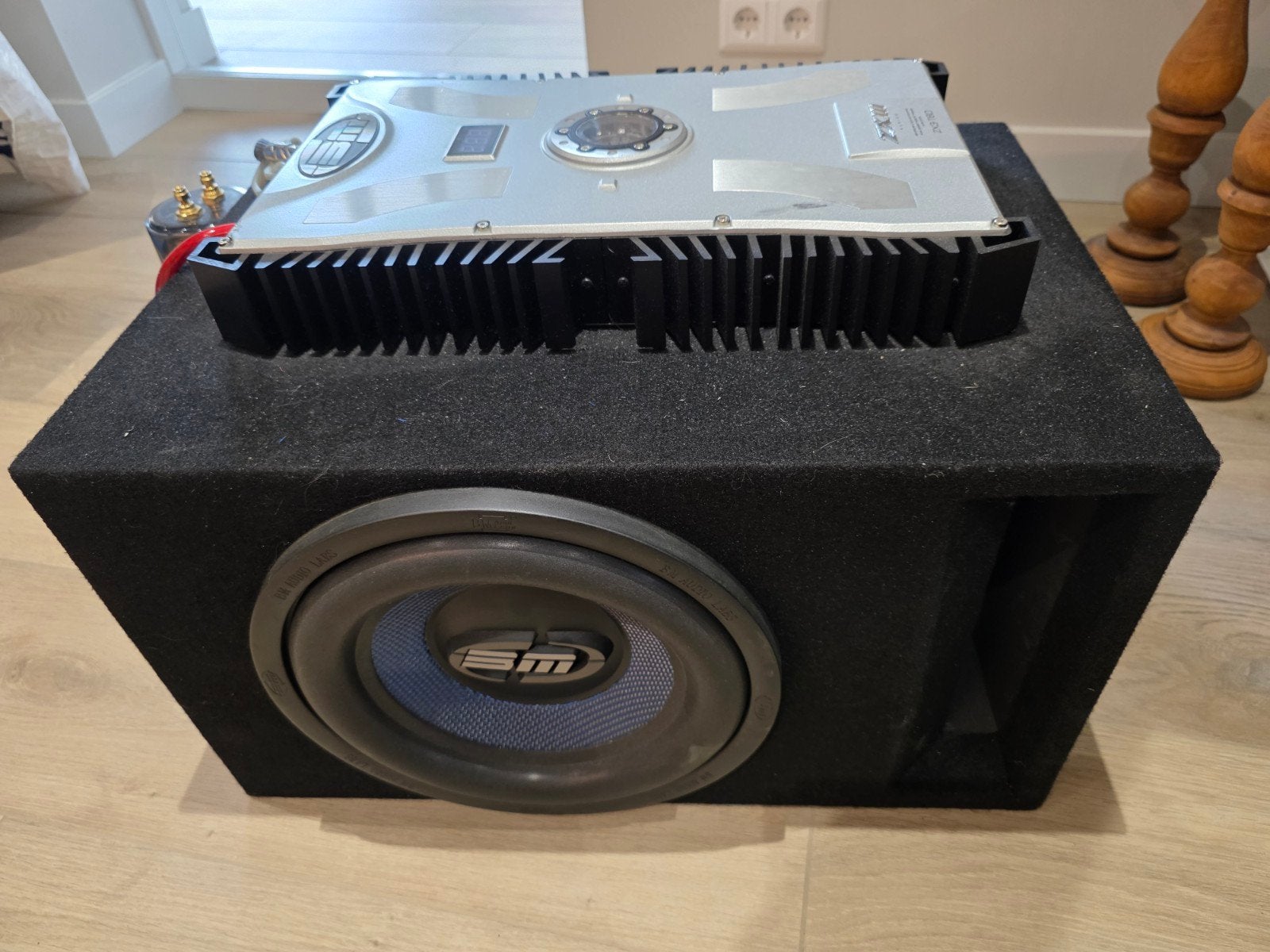 Boschmann Subwoofer basskist met 3900W 6 kanaals Versterker, Ophalen, Gebruikt