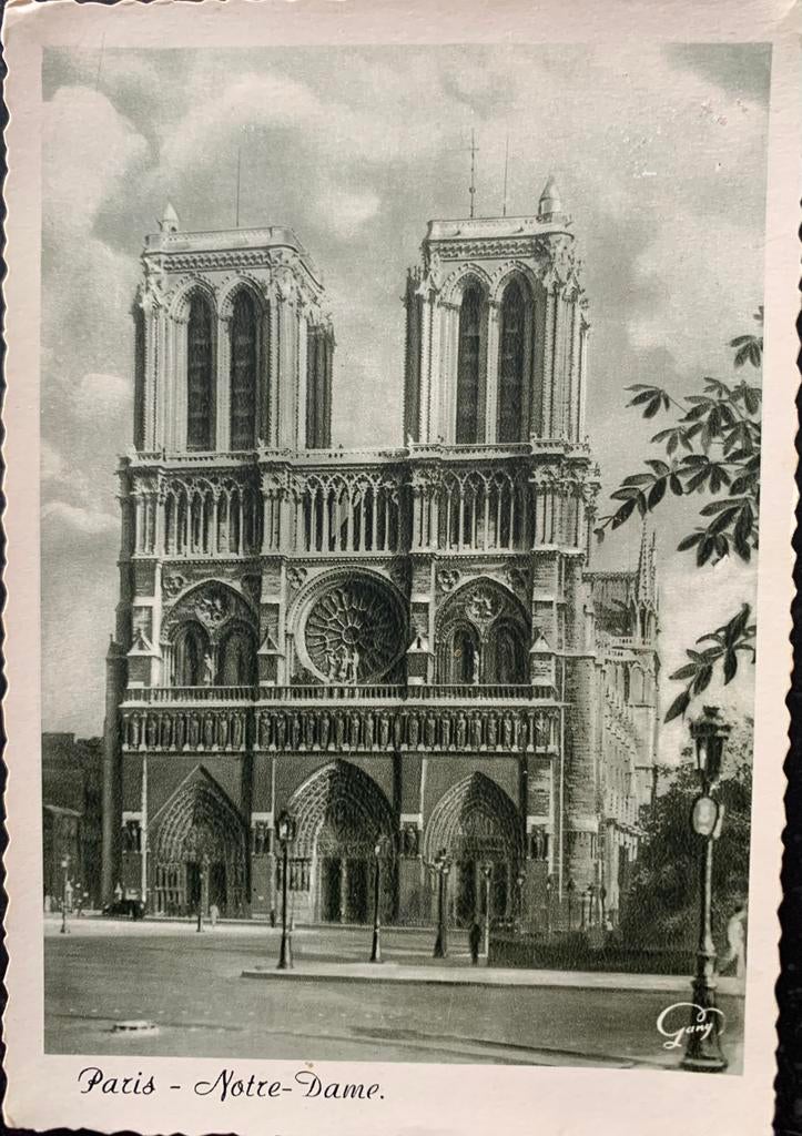 Parijs, Notre Dame. Set van twee kaarten., Ophalen of Verzenden, 1960 tot 1980, Ongelopen, Frankrijk