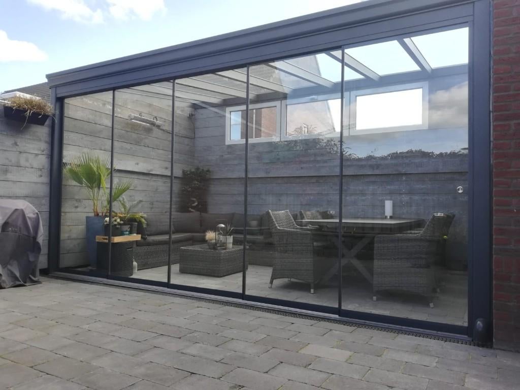 Glasschuifwand NIEUW, Ophalen, 225 cm of meer, Overige typen, 150 tot 225 cm