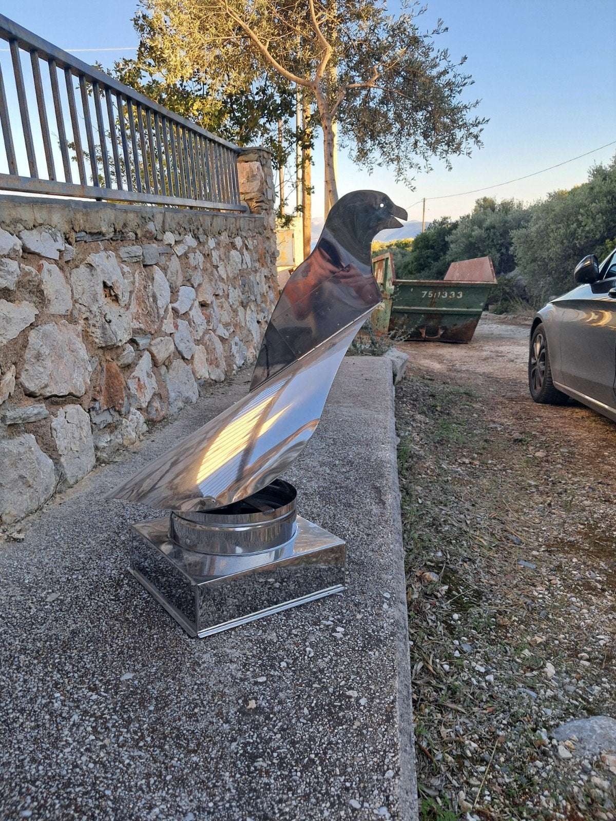 Rookkap/ventilatiekap in de vorm van een vogel - Grieks, Ophalen, Nieuw, Hout, Overige soorten