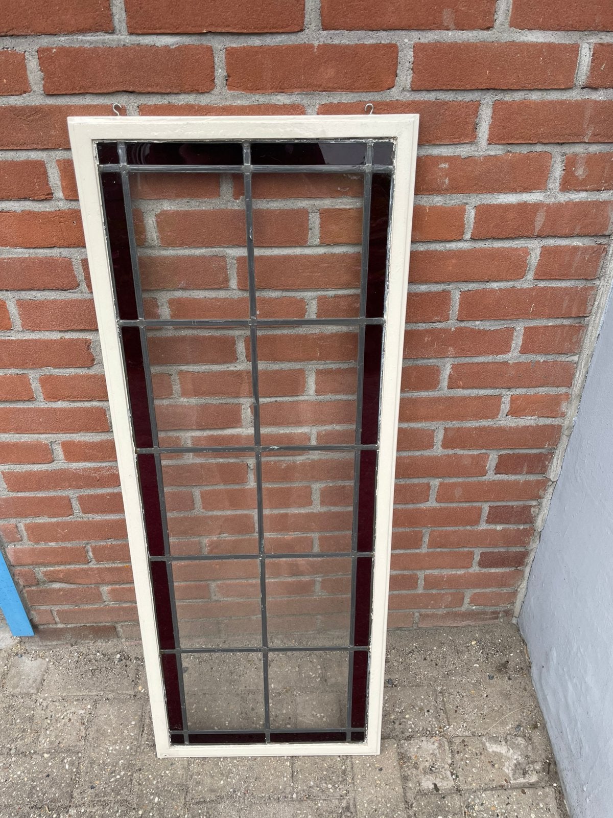 Glas-In-Lood raam met doorzichtig!, Doe-het-zelf en Verbouw, Glas en Ramen, Gevelraam of Ruit, Gebruikt, Minder dan 80 cm, Glas in lood