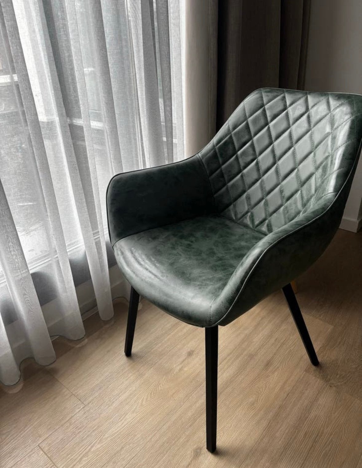 Zes eetkamerstoelen kunstleer, Huis en Inrichting, Stoelen, Ophalen, Overige kleuren, Leer, Zo goed als nieuw