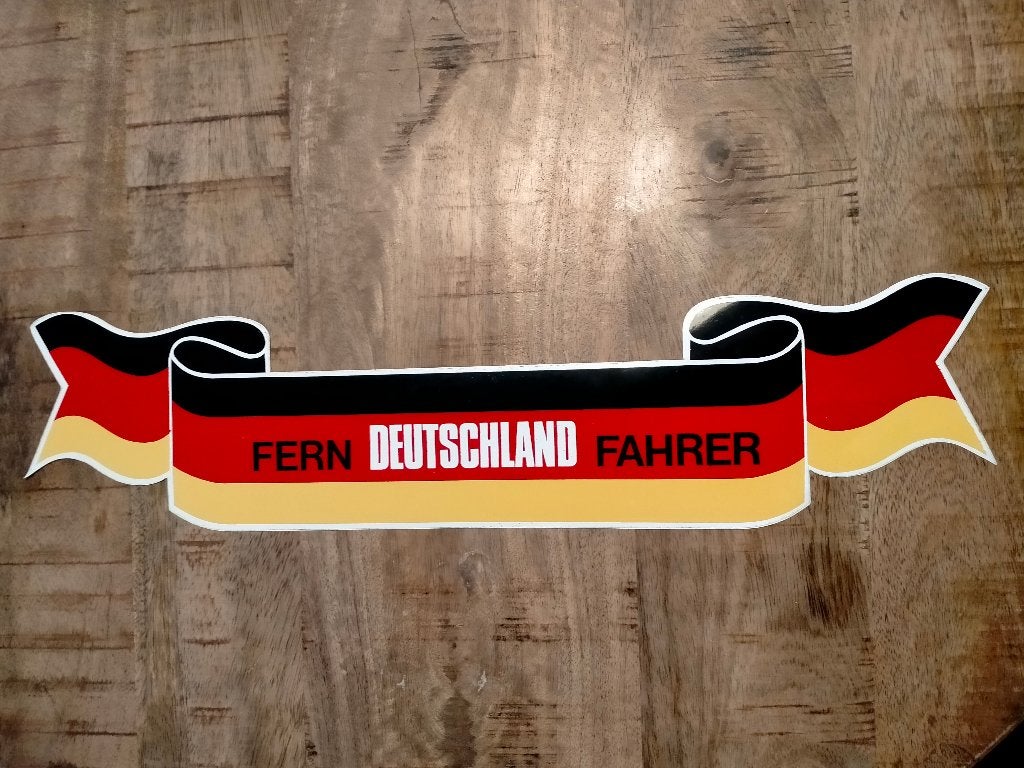 Deutschland Fern Fahrer vintage vrachtwagen sticker, Verzamelen, Stickers, Verzenden, Zo goed als nieuw, Overige typen