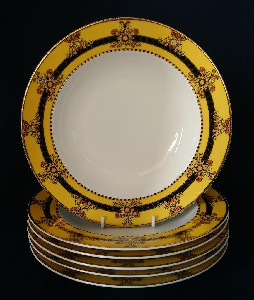 Rosenthal Versace Barocco - 6 diepe borden, Ophalen of Verzenden, Zo goed als nieuw, Bord(en), Overige stijlen