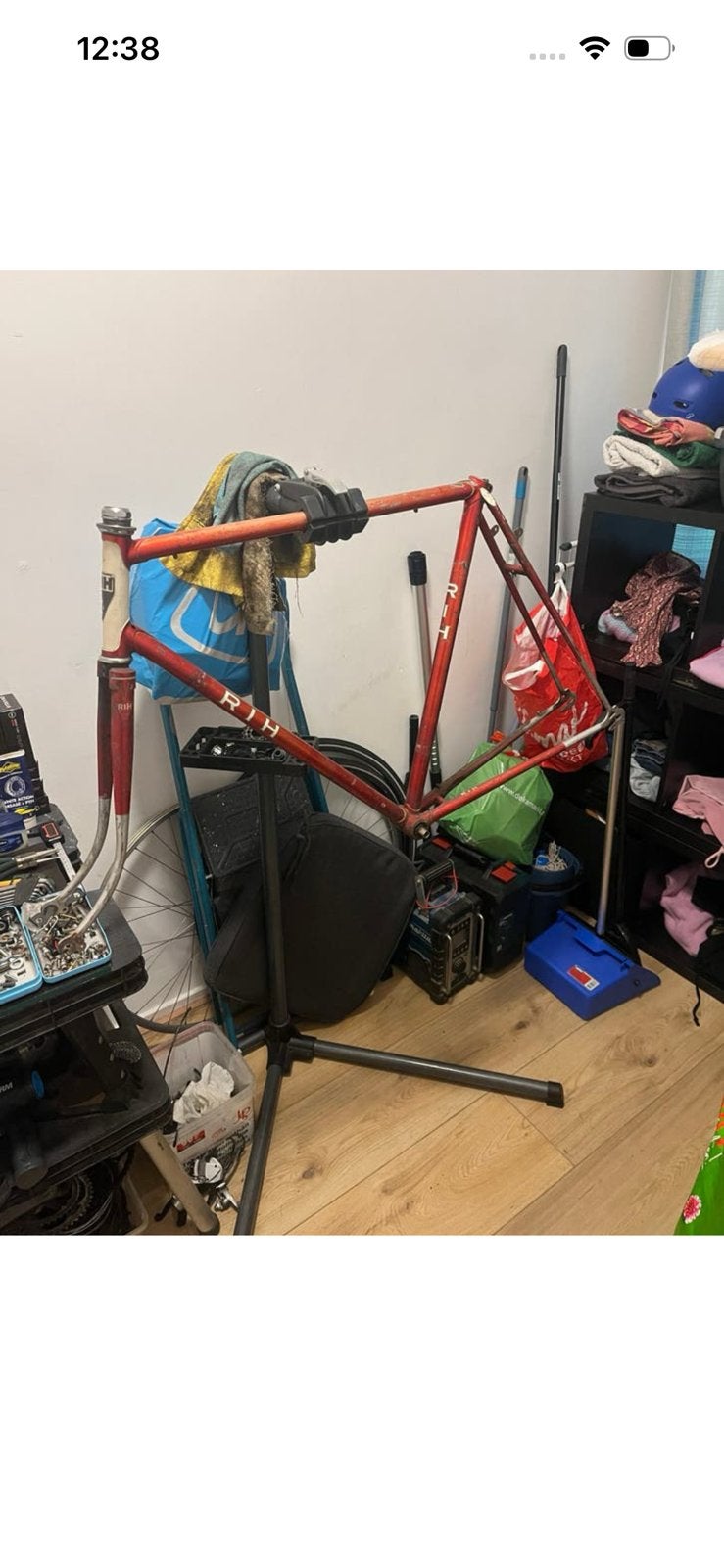 RIH klassiek 70-80s racefiets frame 58 cm staal, Fietsen en Brommers, Ophalen, Gebruikt, Velgrem