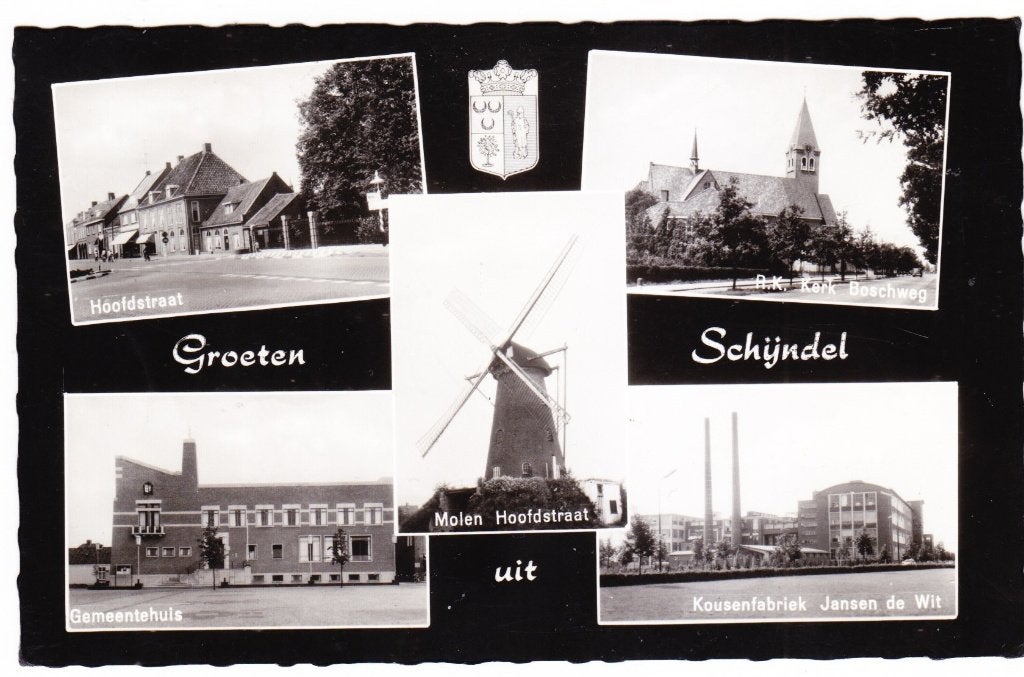 Groeten uit Schijndel - 5 luik, Verzenden, 1960 tot 1980, Ongelopen, Noord-Brabant