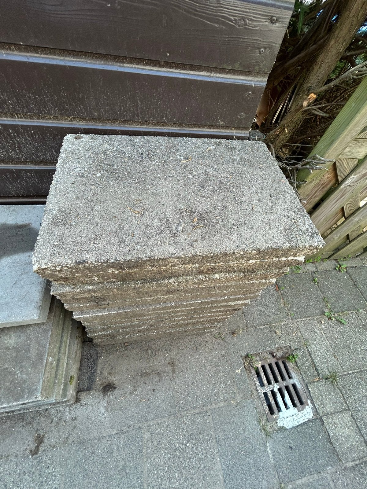 Gebruikte betontegels (60x40)voor terras of pad, Gebruikt, Beton, Terrastegels, 5 tot 10 m²