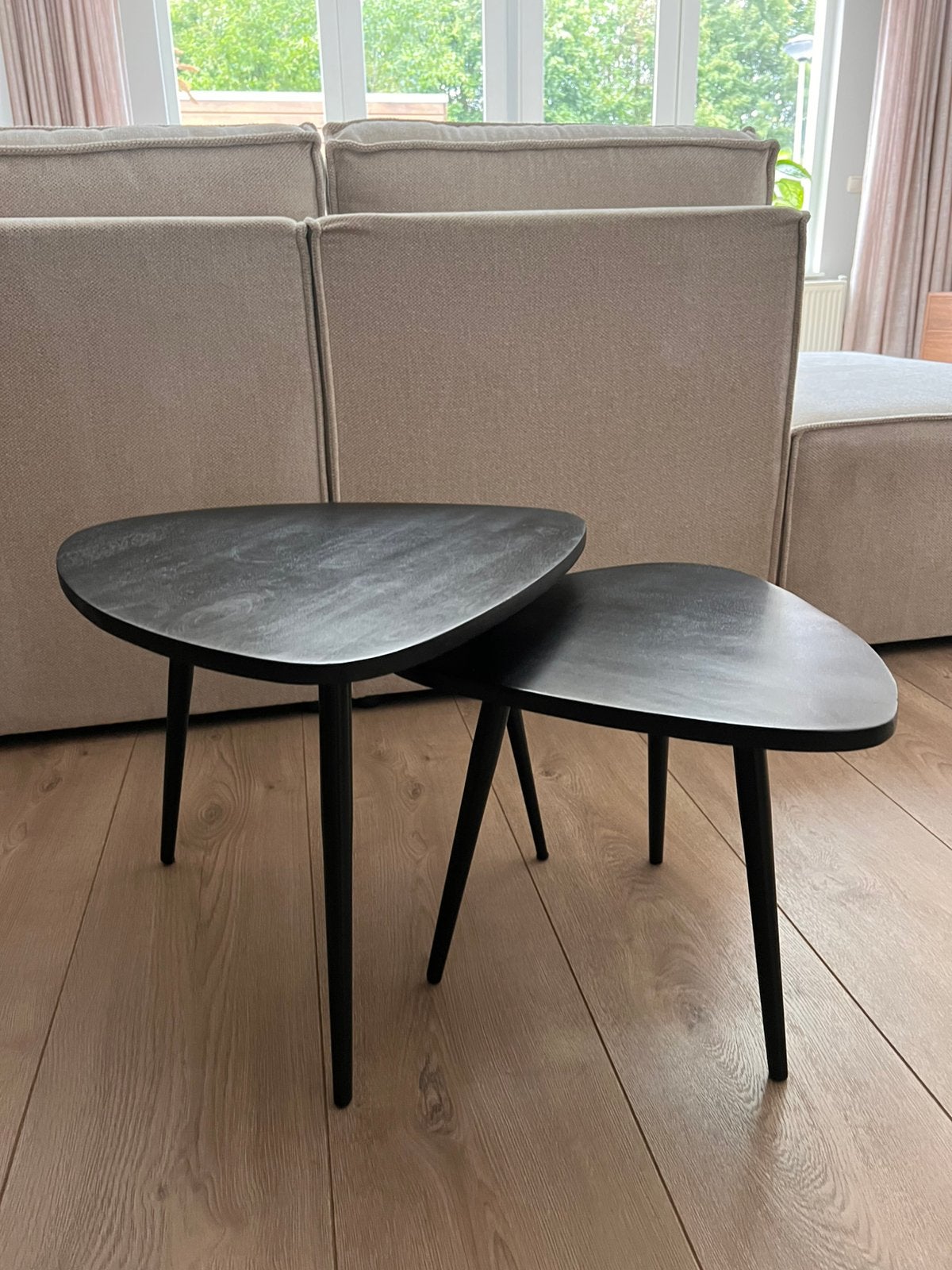 Salontafel zwart hout, Minder dan 50 cm, 50 tot 100 cm, Zo goed als nieuw, Ophalen