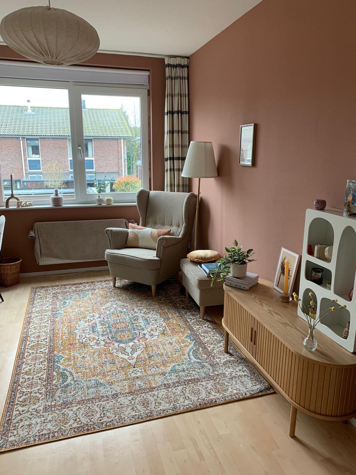 Volero vloerkleed - Oosters design, geel/blauw/crème, Ophalen, Oosters vintage, Geel, 150 tot 200 cm