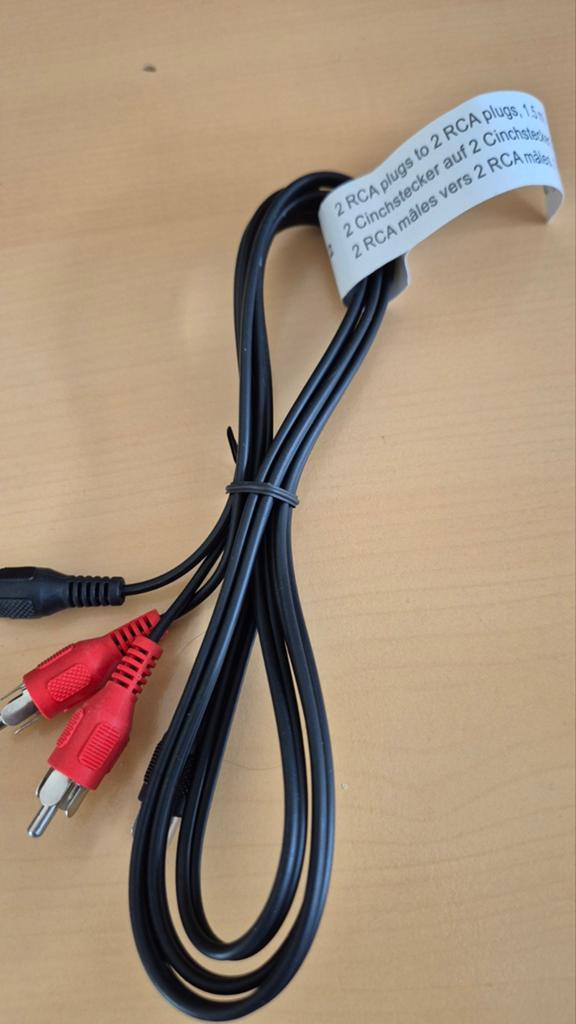 RCA naar RCA kabel - 1.5 meter - Nieuw, Ophalen of Verzenden, Nieuw, Minder dan 2 meter, Interlink-kabel
