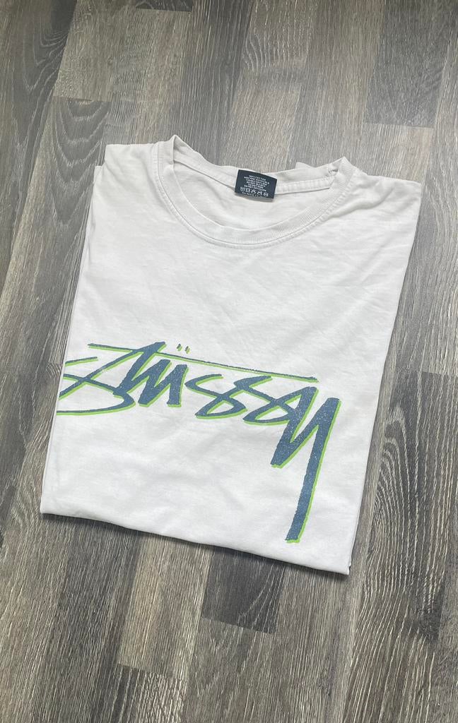 Stüssy t-shirt maat M, Kleding | Heren, T-shirts, Ophalen of Verzenden, Gedragen, Maat 48/50 (M), Wit