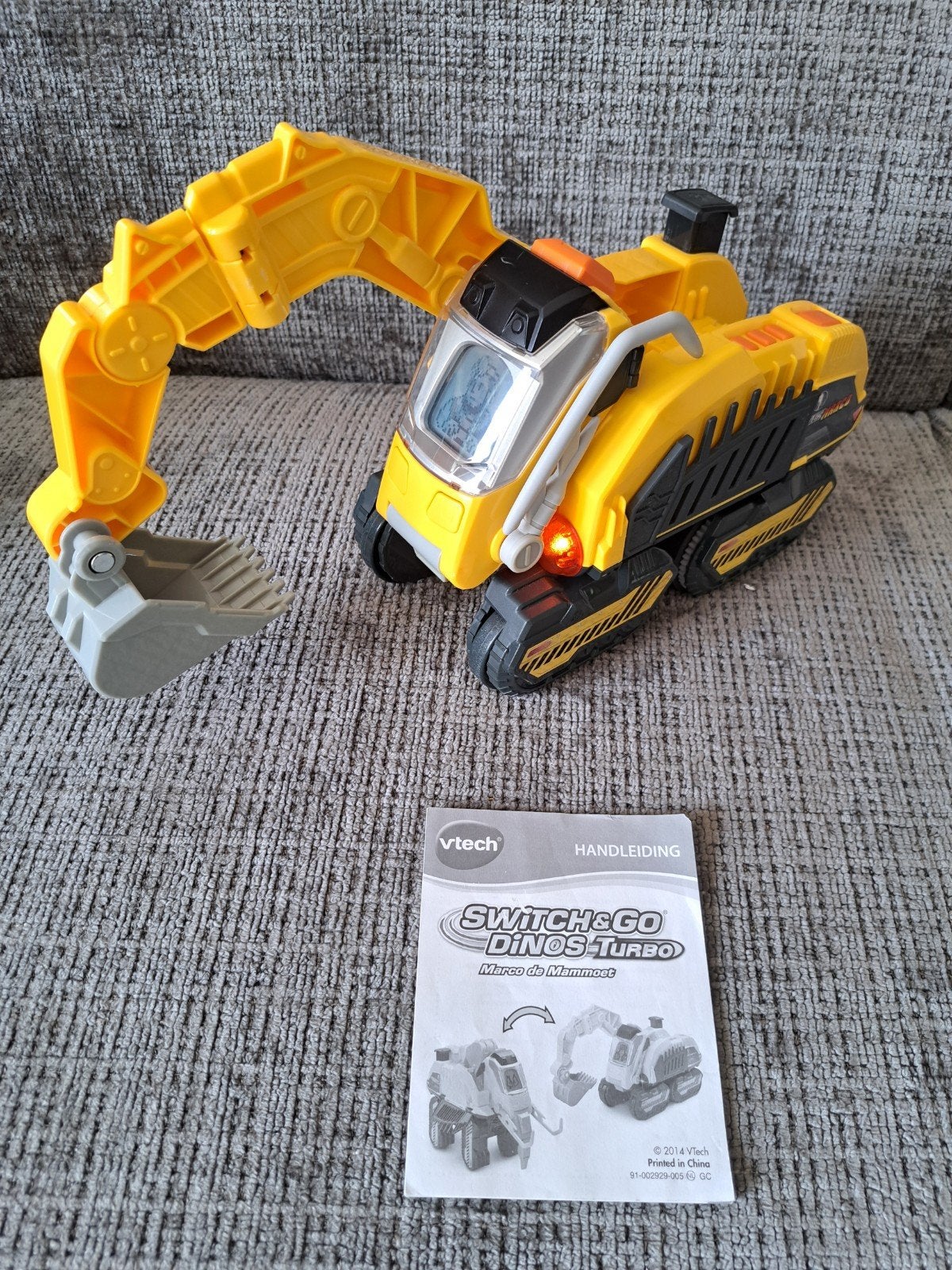VTech Switch en Go Dino Turbo Marco de Mammoet, Kinderen en Baby's, Speelgoed | Speelgoedvoertuigen, Ophalen of Verzenden, Gebruikt