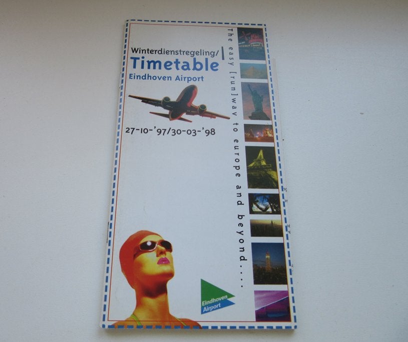 Eindhoven Airport timetable 1997/1998 winterdienstregeling, Verzenden, Zo goed als nieuw, Overige typen