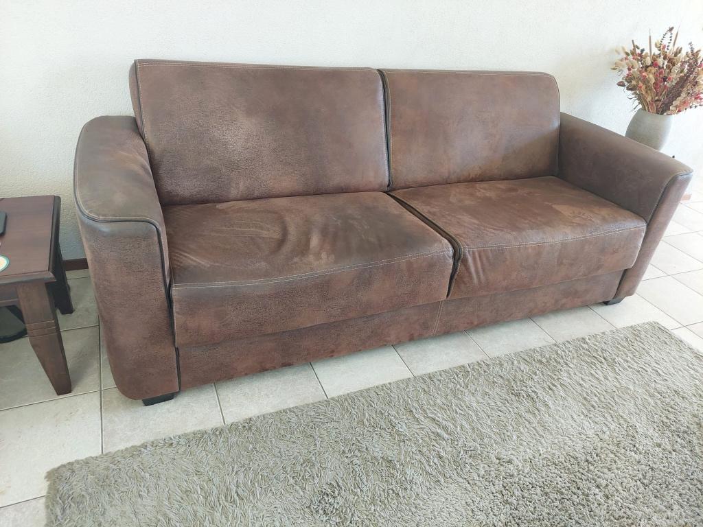 Bankstel en/of twee stoelen (gebruikt), Ophalen, Gebruikt, Driepersoons, 75 tot 100 cm