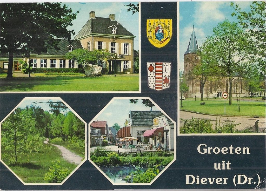 C20 Gelopen ansichtkaart groeten uit diever, Verzenden, 1980 tot heden, Gelopen