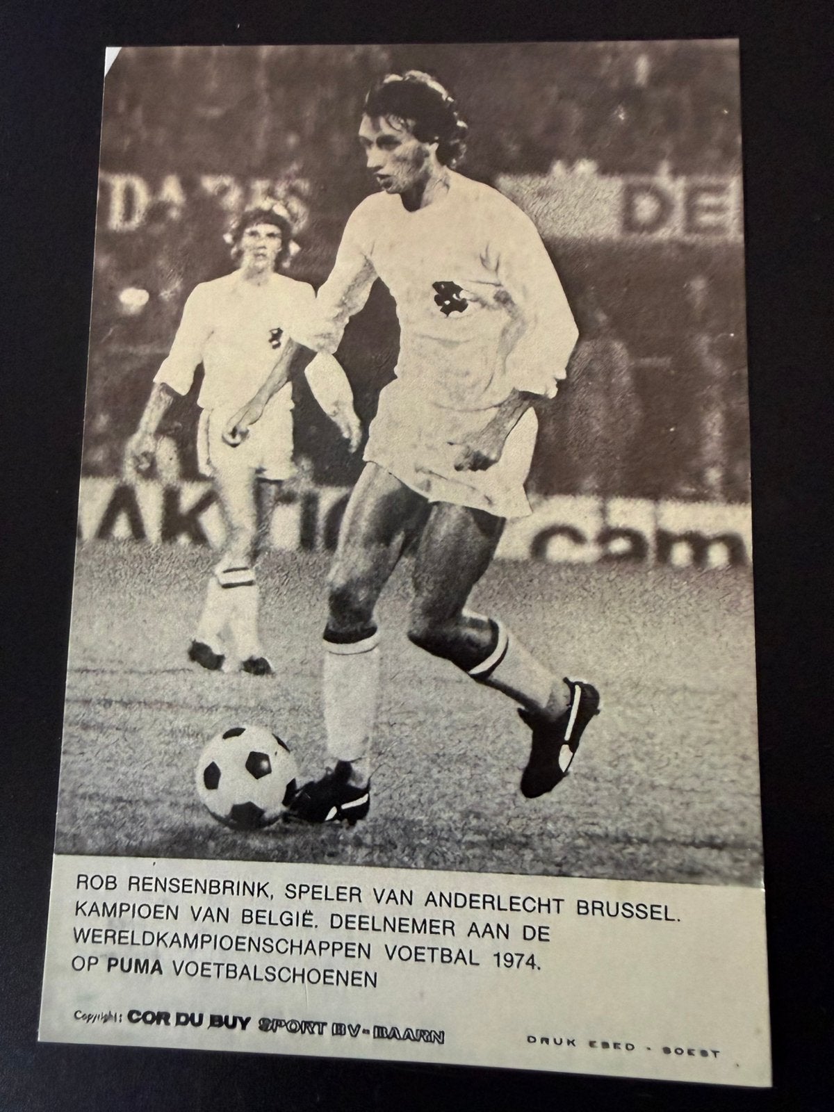 Spelerskaart / Fotokaart Rob Rensenbrink, Ophalen of Verzenden, Zo goed als nieuw, Spelerskaart