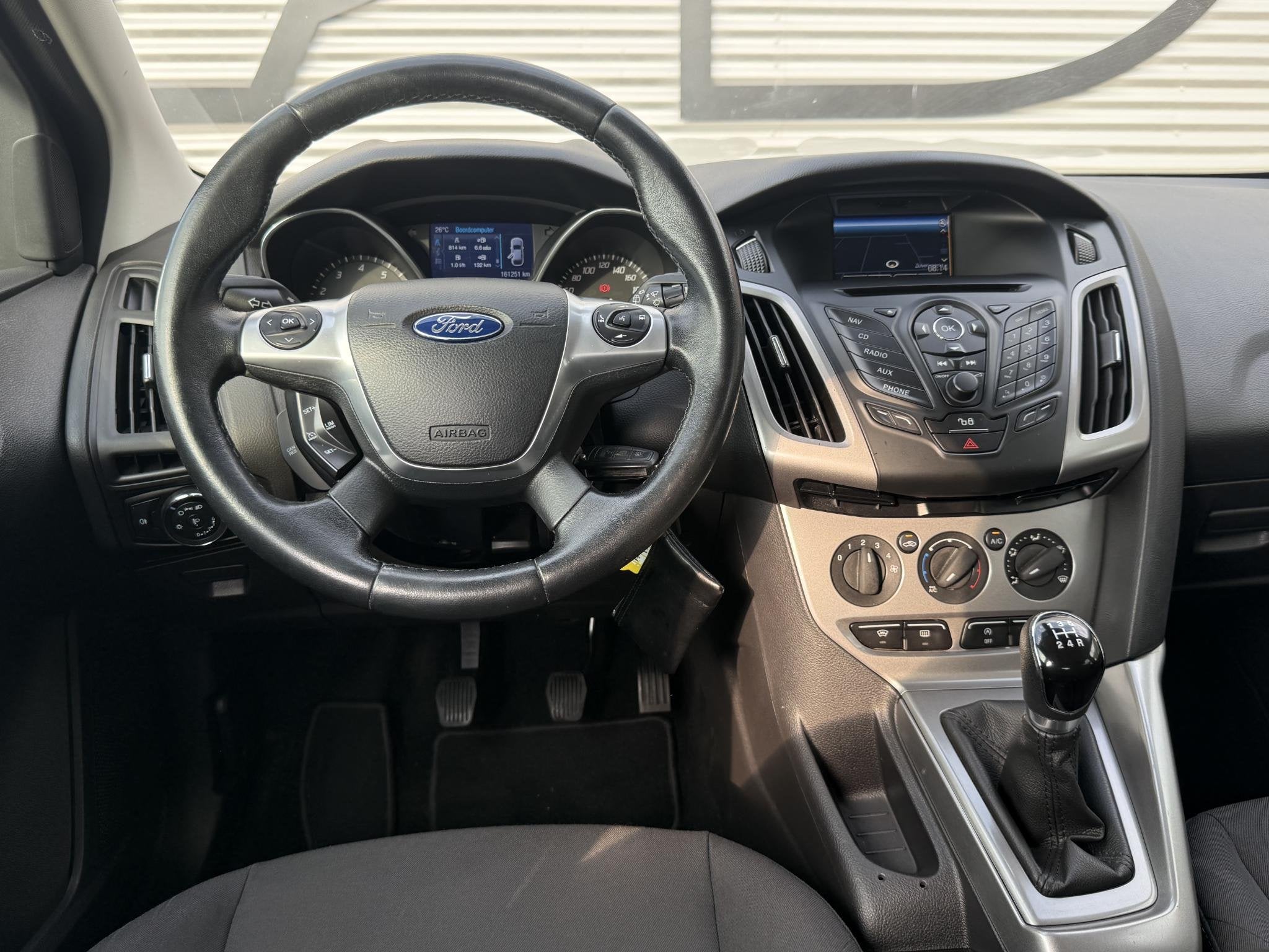 Ford Focus 1.0 EcoBoost Edition 2e Eigenaar|Navi|Airco|Cruis, Auto's, Gebruikt, 635 kg, Zwart, Bedrijf