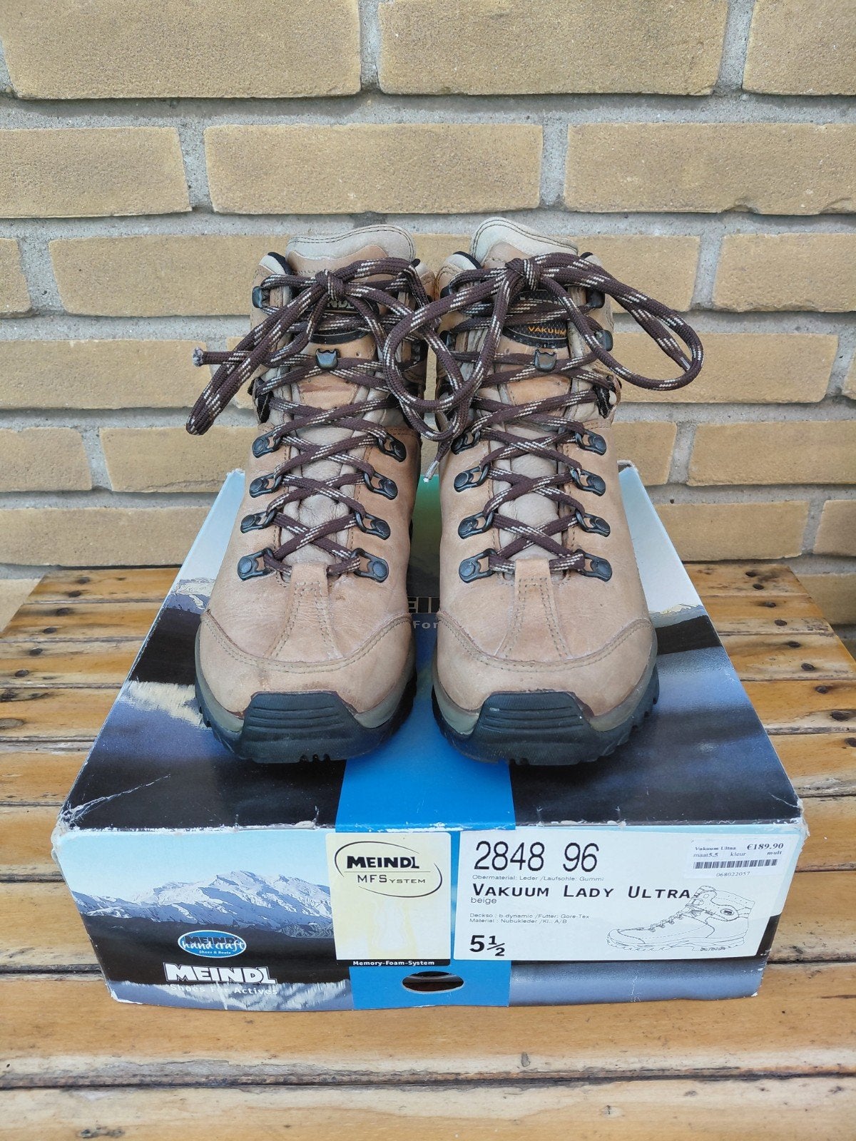 Meindl wandelschoenen maat 38 - 38,5, Meindl, Bruin, Zo goed als nieuw, Wandelschoenen