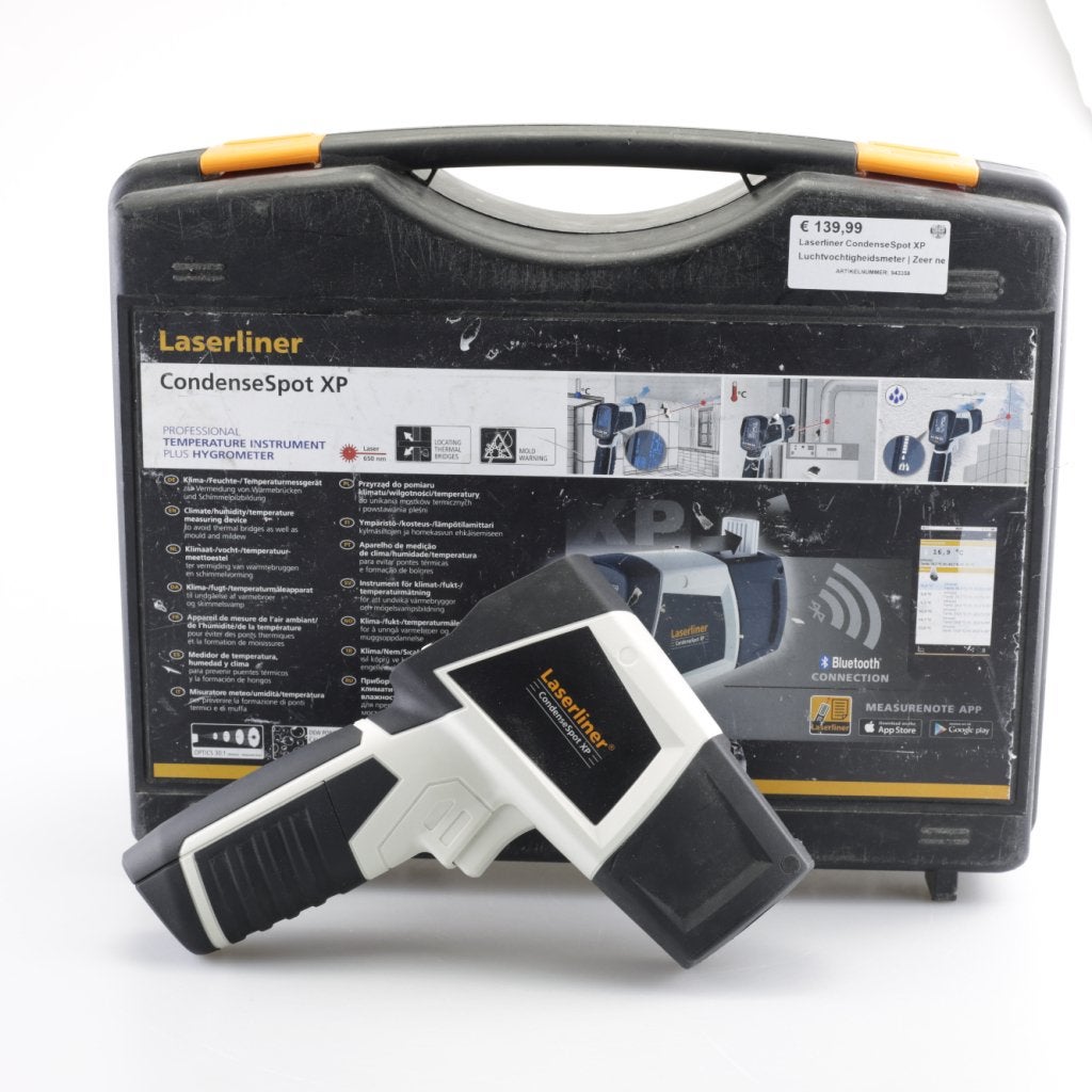 Laserliner CondenseSpot XP Luchtvochtigheidsmeter | Zeer net, Laserliner, Zo goed als nieuw, Support@laserliner.com, Laserliner GmbH, Gewerbepark 7, 
29221 Celle
Germany