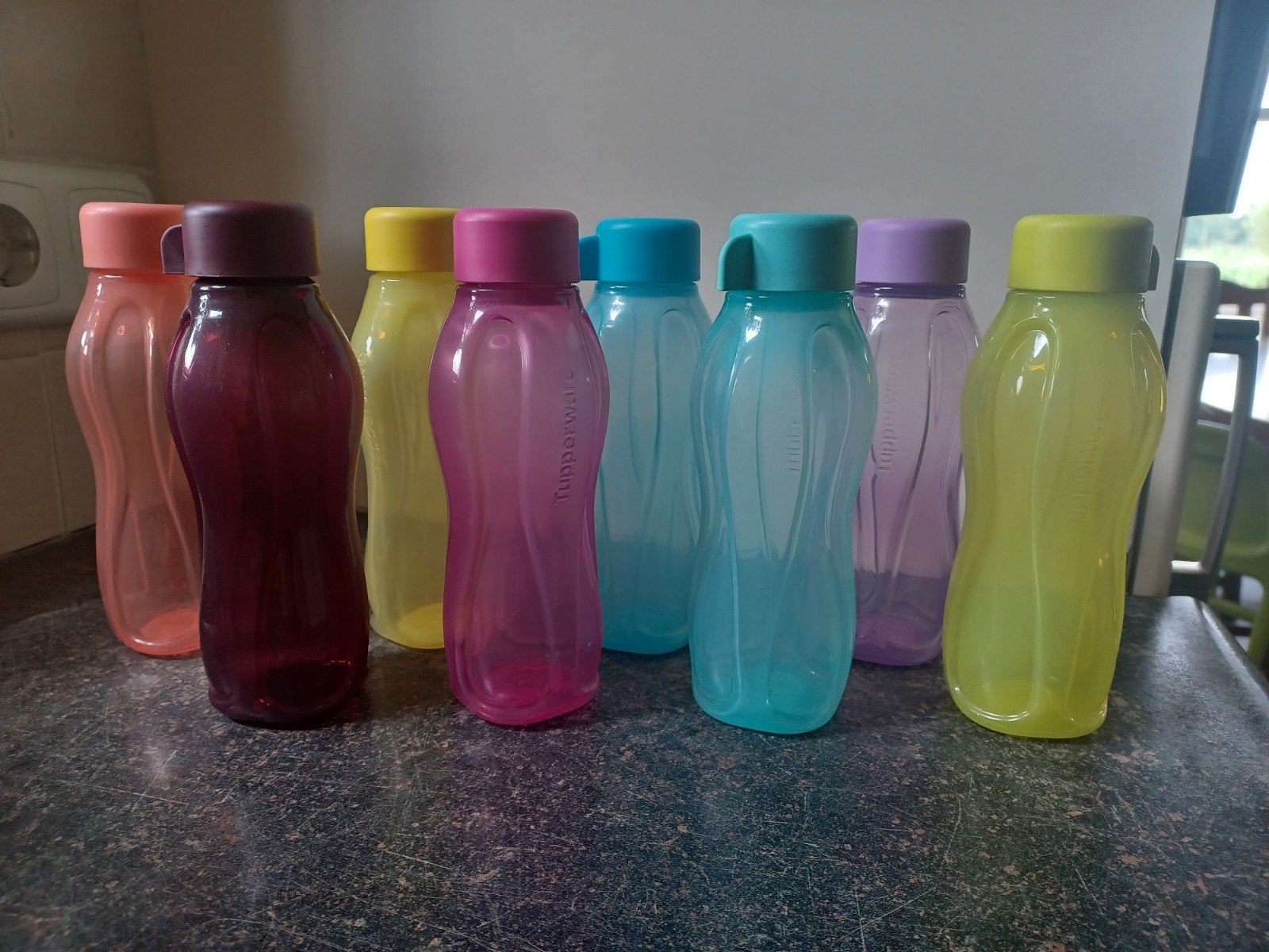 Tupperware ecofles 310ml, eco easy 310 ml, schroefdop nieuw,, Huis en Inrichting, Nieuw, Ophalen of Verzenden, Drinkfles, Met deksel
