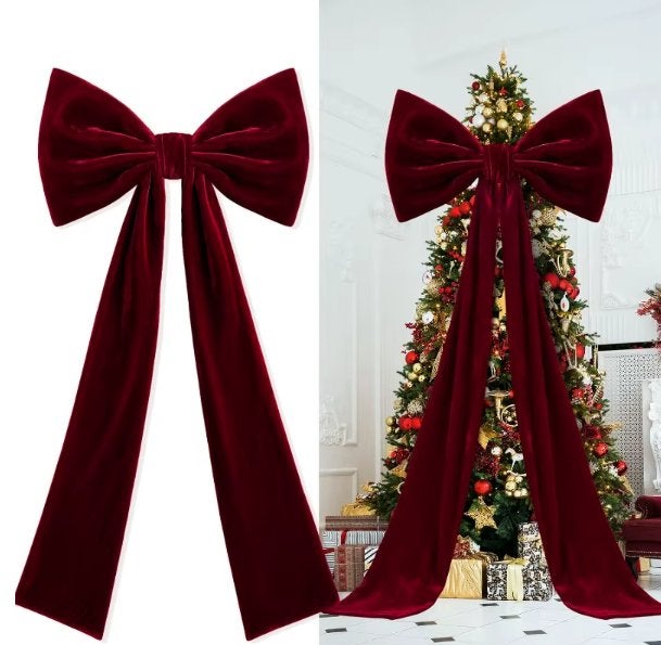 Prachtige luxe kerststrikken voor kerstboom of kamer (127cm)