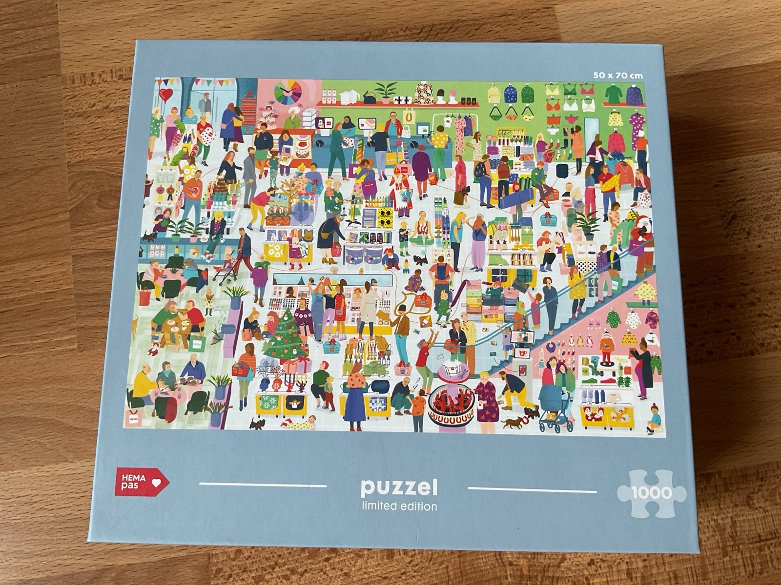 Hema Puzzel Limited Edition 1000 stukjes 50x70 cm, Ophalen of Verzenden, 500 t/m 1500 stukjes, Zo goed als nieuw, Legpuzzel