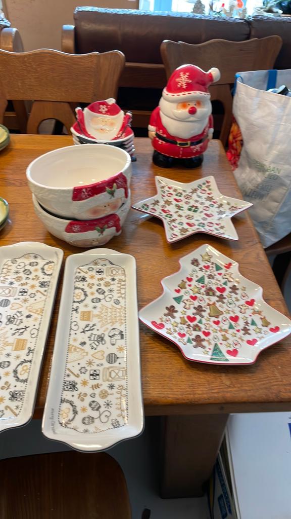 Kerst servies, Ophalen