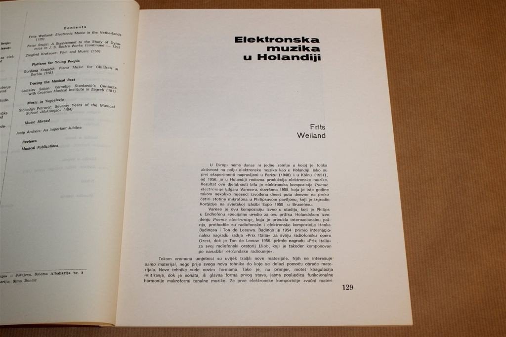ZVUK 94 — Elektronische Muziek in Nederland — Frits Weiland, Ophalen of Verzenden, Gelezen