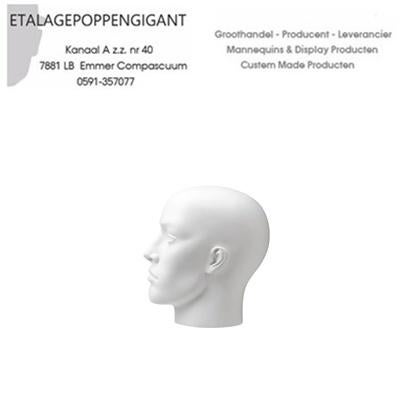 Presentatie Hoofd Mannelijk Model Nieuw Etalagepoppengigant, Ophalen of Verzenden, Nieuw, One size fits all, ETALAGEPOPPENGIGANT.NL