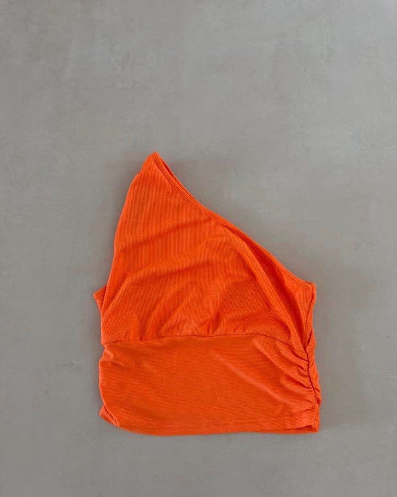 Oranje top one shoulder maat S, Ophalen of Verzenden, Zo goed als nieuw, Maat 36 (S), Oranje