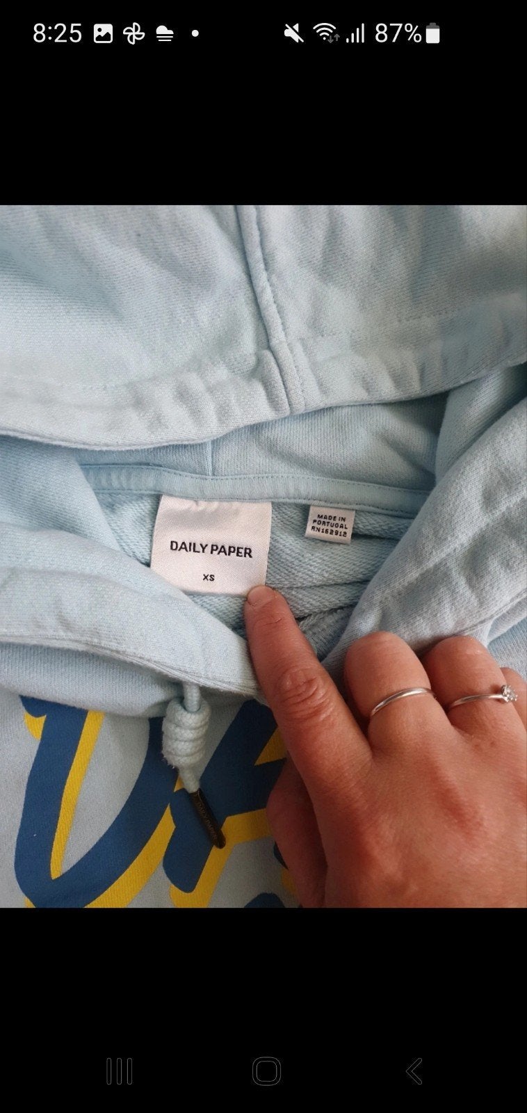Daily Paper hoodie lichtblauw XS, Kleding | Dames, Truien en Vesten, Blauw, Daily Paper, Ophalen of Verzenden, Zo goed als nieuw