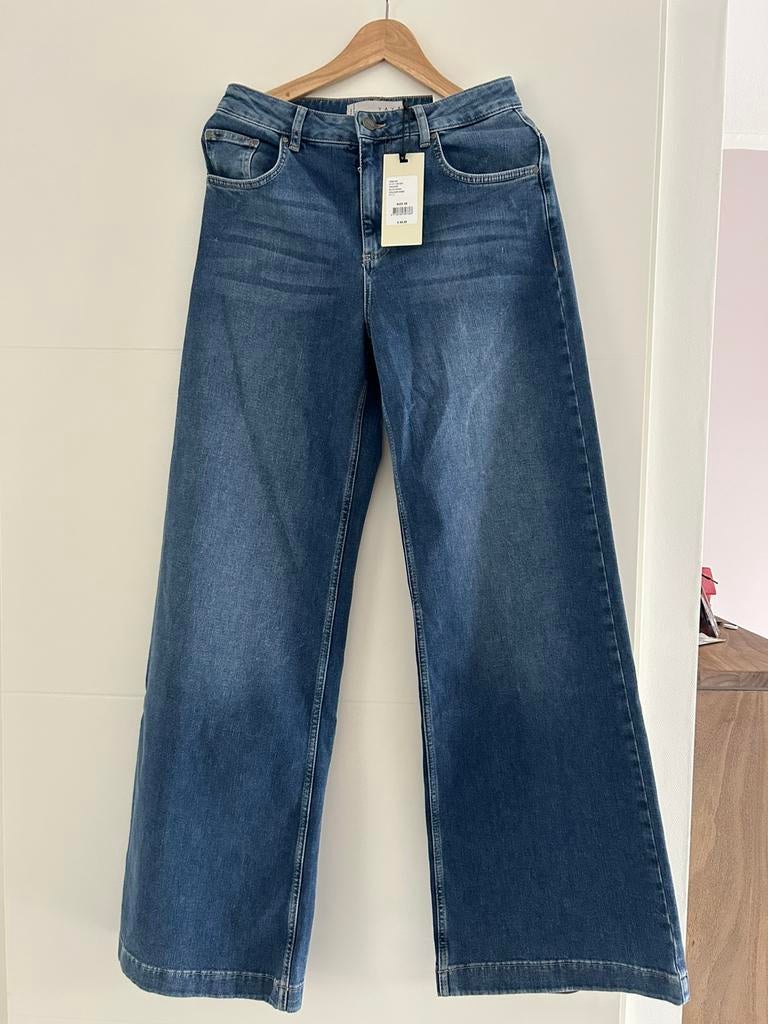 YAYA blauwe jeans wide leg maat 38 lengte 34, Ophalen of Verzenden, Nieuw, Blauw, W30 - W32 (confectie 38/40)