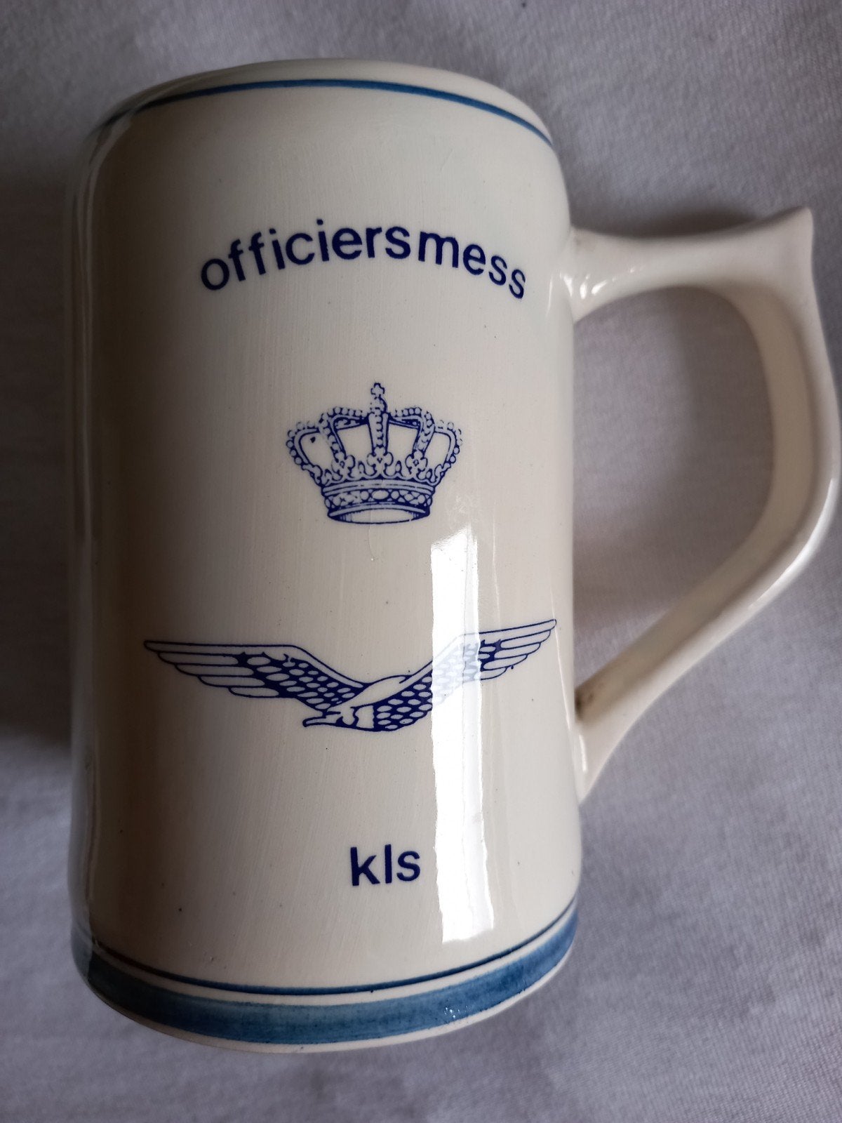 Delfts Blauwe bierpul KLS Koninklijke Luchtmacht pul, Ophalen of Verzenden, Luchtmacht, Overige typen