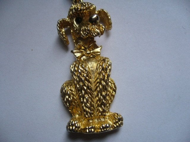 MOOIE VINTAGE KETTINGHANGER HOND, Verzenden, Overige materialen, Hanger