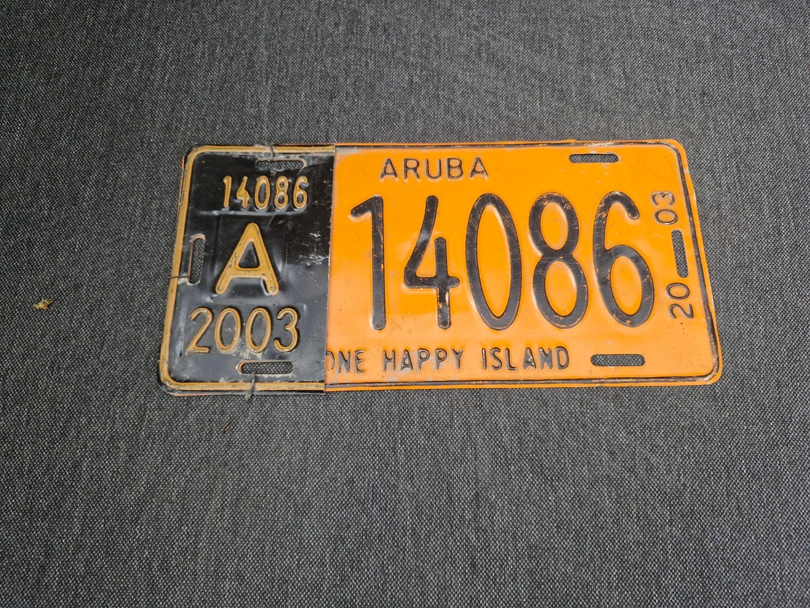 Kentekenplaat Aruba nummerbord Nummerplaat License plate, Verzenden, Gebruikt, Auto's