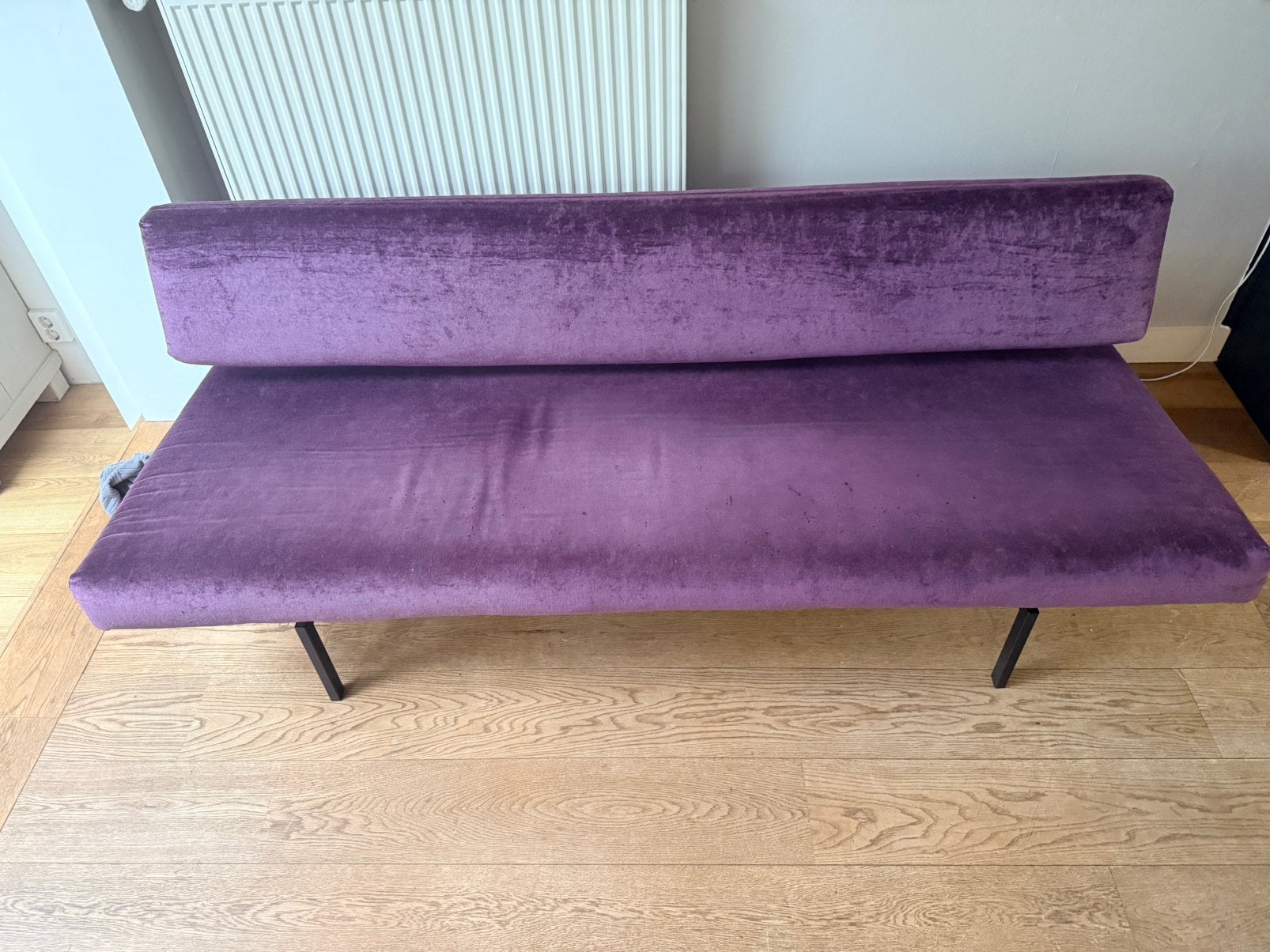 Vintage Gijs van der Sluis 3-zits slaapbank designklassieker, Ophalen, Gebruikt, Tweepersoons, Overige maten