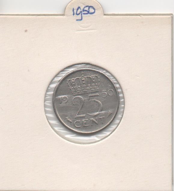 Kwartje Juliana periode, Postzegels en Munten, Munten | Nederland, Ophalen of Verzenden, Koningin Juliana, 25 cent, Losse munt