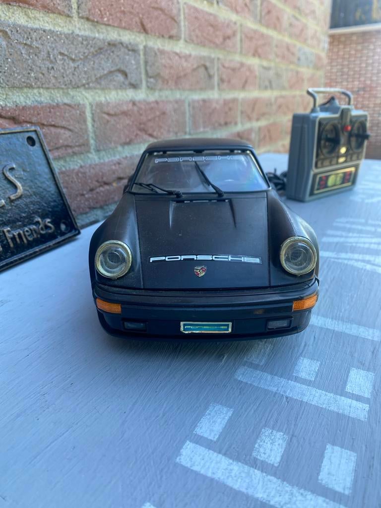 Vintage Porsche 911 Targa RC Auto - Zwart, Hobby en Vrije tijd, Overige merken, Gebruikt, Auto, Groter dan 1:32