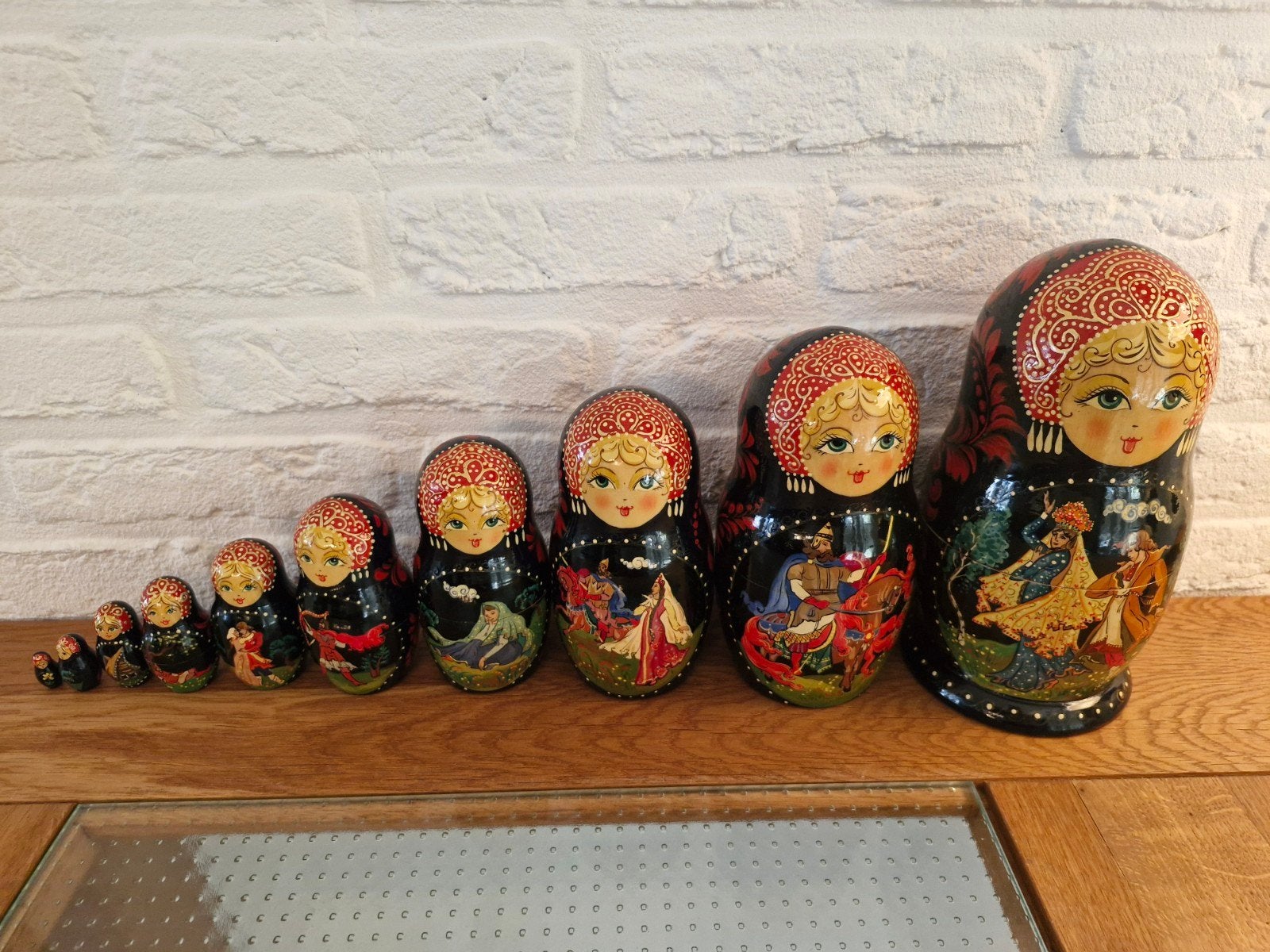 Originele unieke handbeschildeRussische Matroesjka- 10 stuks, Ophalen of Verzenden, Gebruikt