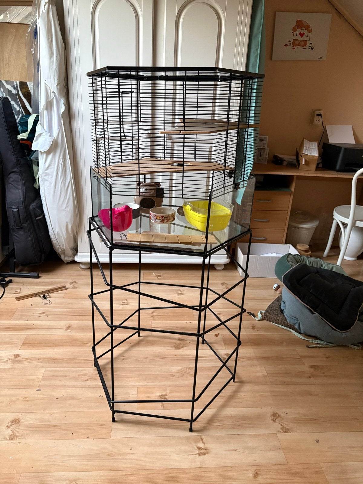 Interzoo hamster kooi, Dieren en Toebehoren, Knaagdieren en Konijnen | Hokken en Kooien, Ophalen, Gebruikt, Kooi, Hamster