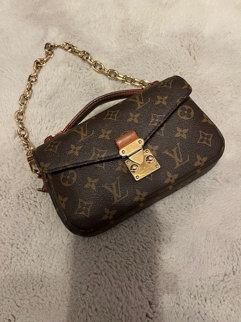 Design ORIGINELE louis Vuitton Pochette Métis East West, Ophalen, Zo goed als nieuw, Bruin, Handtas