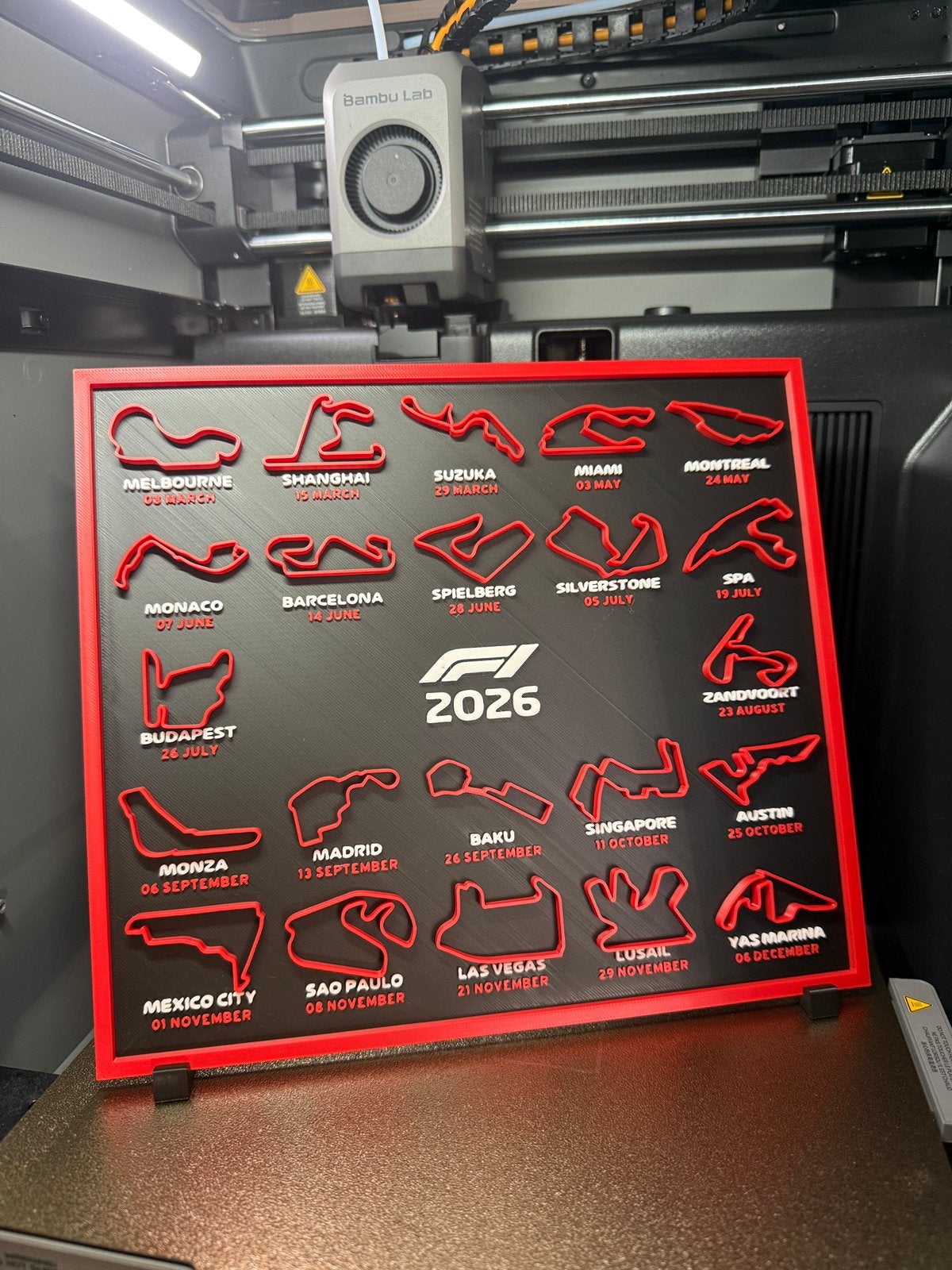 3d geprinte kalender Formule 1 2026, Verzamelen, Ophalen of Verzenden, Zo goed als nieuw, Formule 1