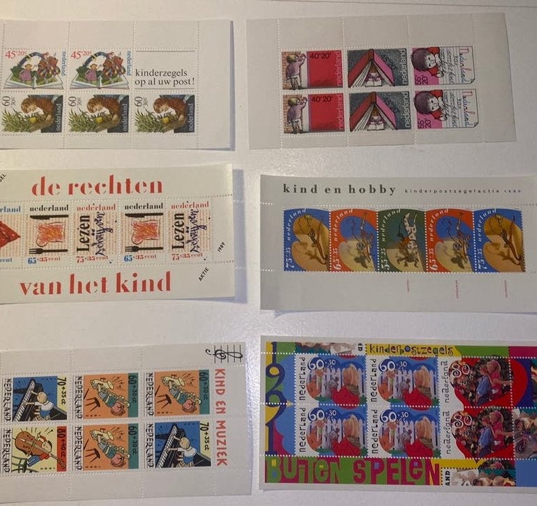 Kinderpostzegels 6x, Postzegels en Munten, Postzegels | Volle albums en Verzamelingen, Ophalen of Verzenden, Nederland