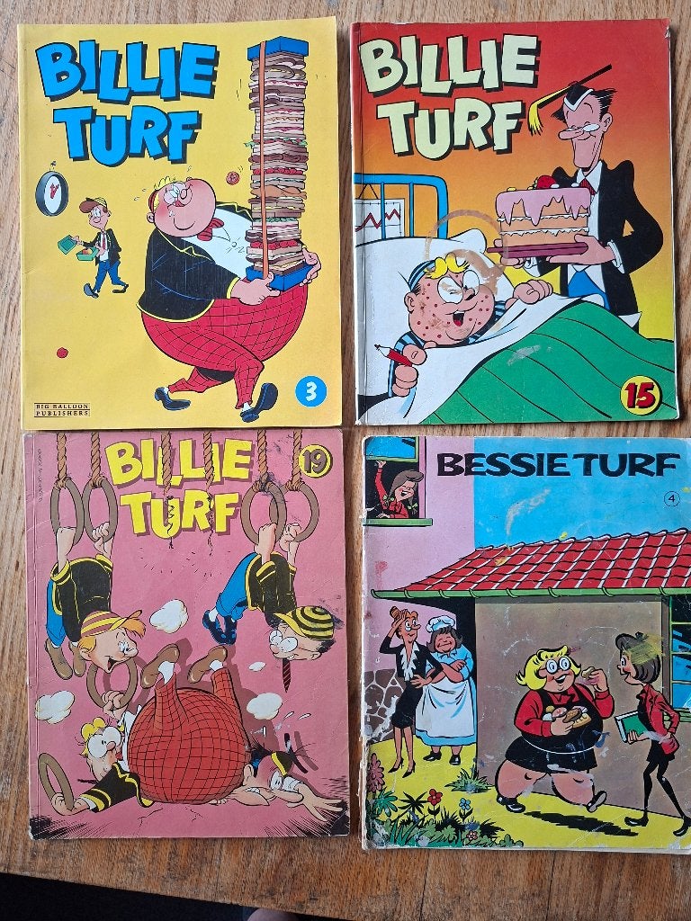 Billy Turf 4x 3 15 & 19 + Bessy Turf ook los te koop of ruil, Meerdere stripboeken, Ophalen of Verzenden, Gelezen