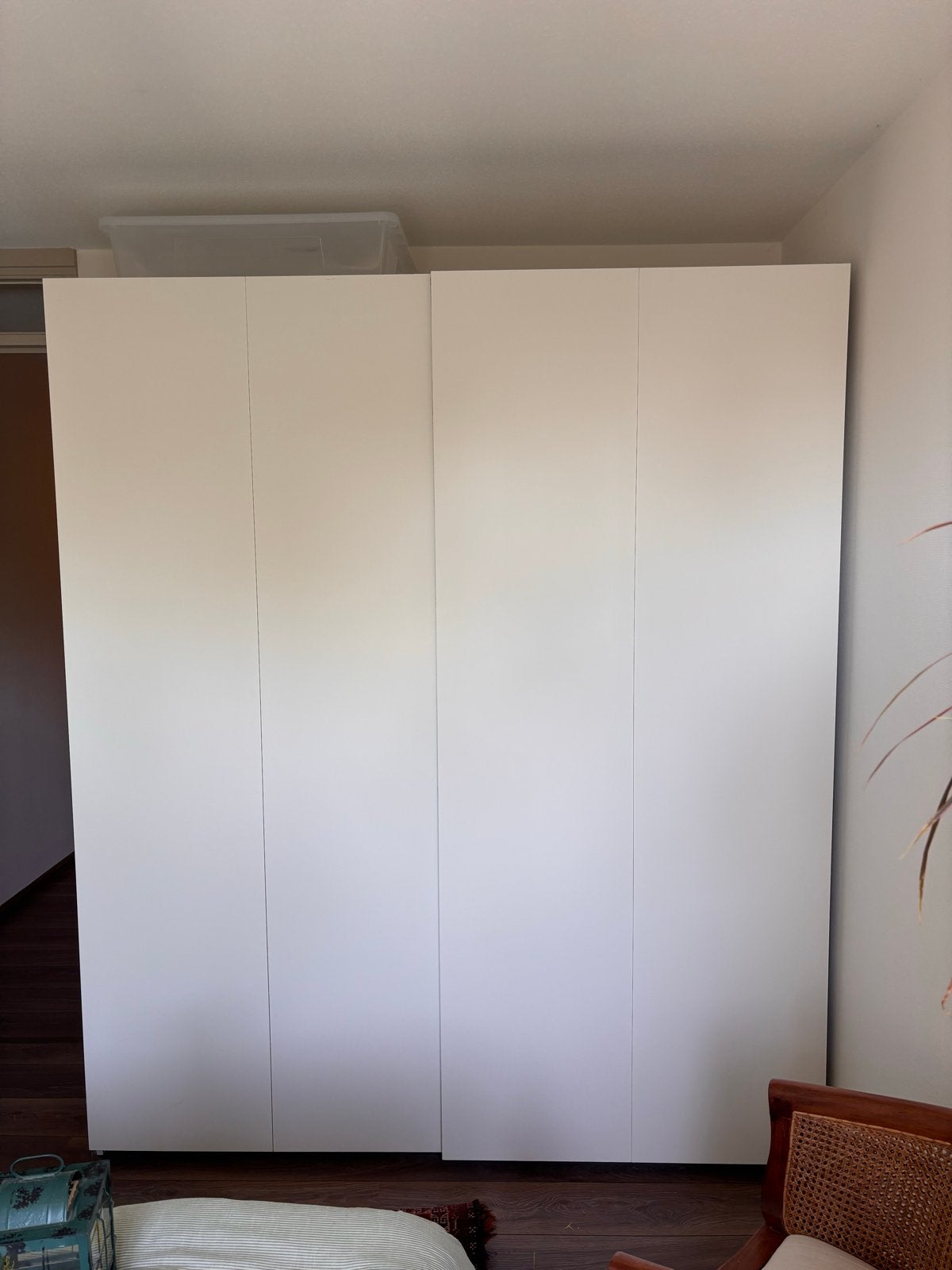 IKEA pax Witte kledingkast met schuifdeuren, Ophalen, Met plank(en), Gebruikt, 200 cm of meer