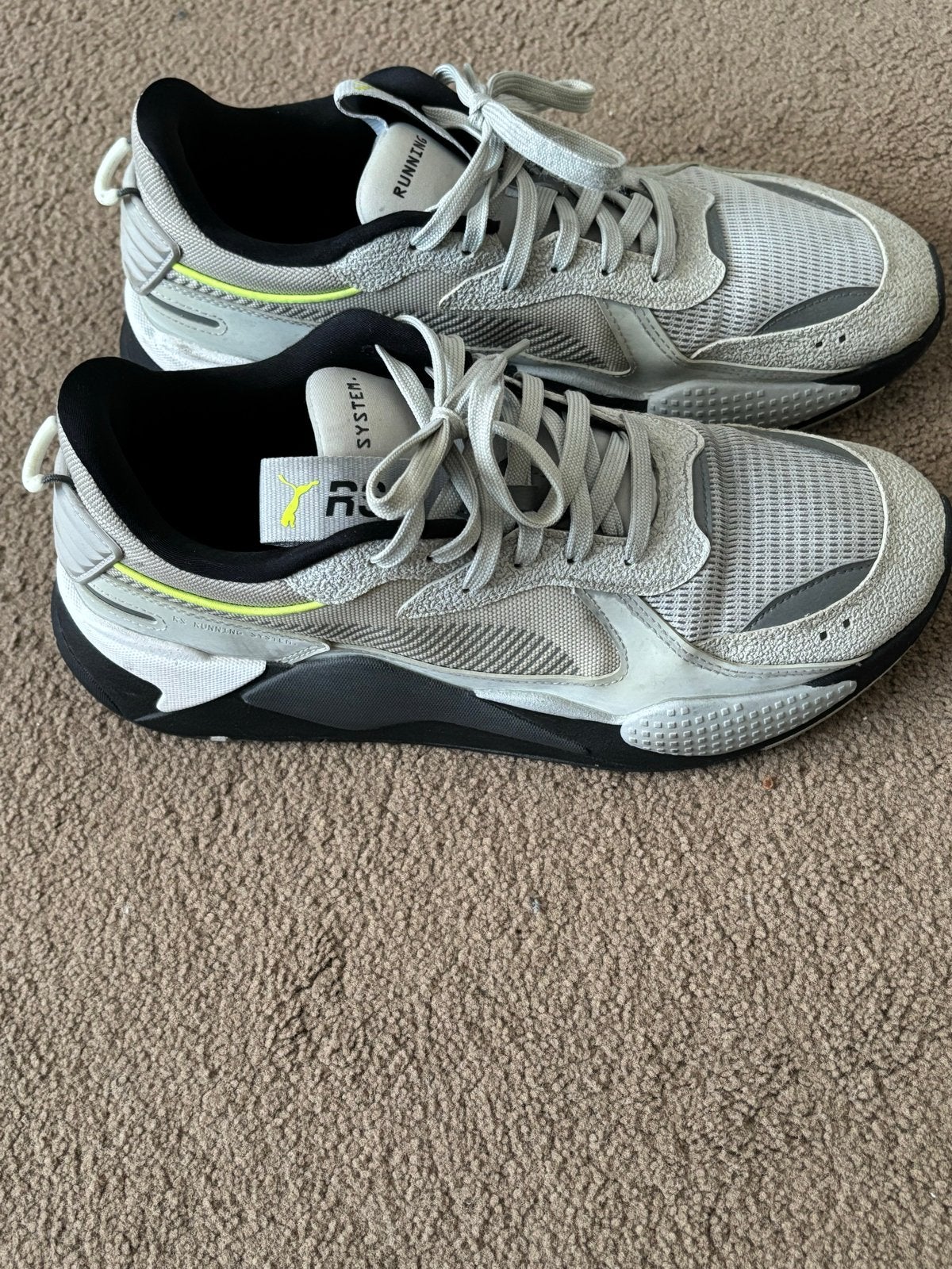 Puma RS-X Sneakers Grijs/Zwart - Maat 45, Kleding | Heren, Schoenen, Ophalen of Verzenden, Zo goed als nieuw, Overige kleuren