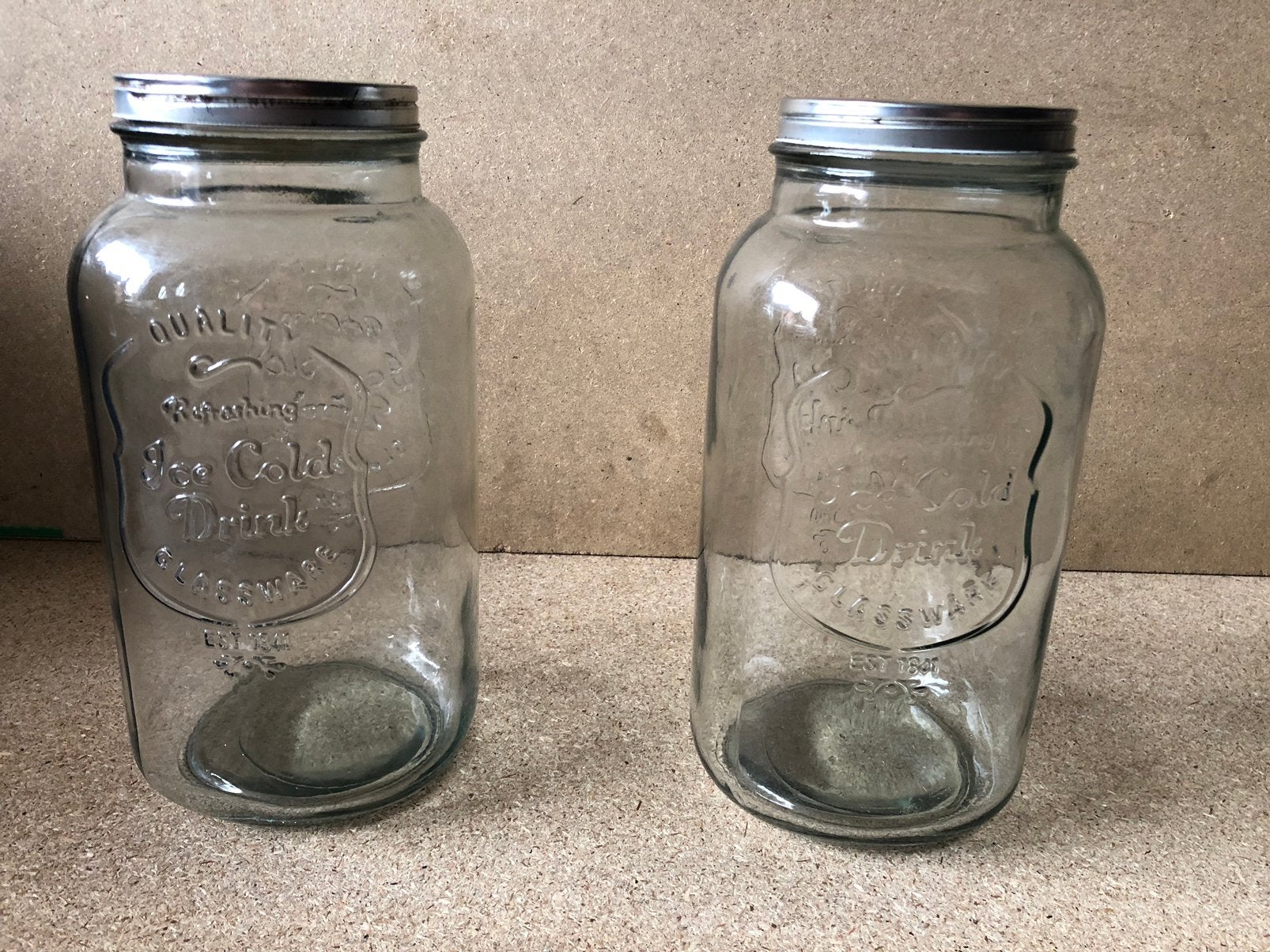 Glazen voorraad pot, Huis en Inrichting, Ophalen, Gebruikt, Glas, Pot, Bus of Blik