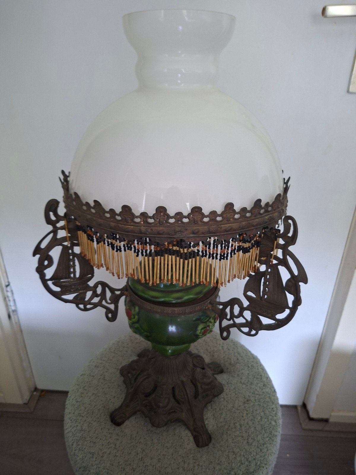 Antieke lamp, Ophalen