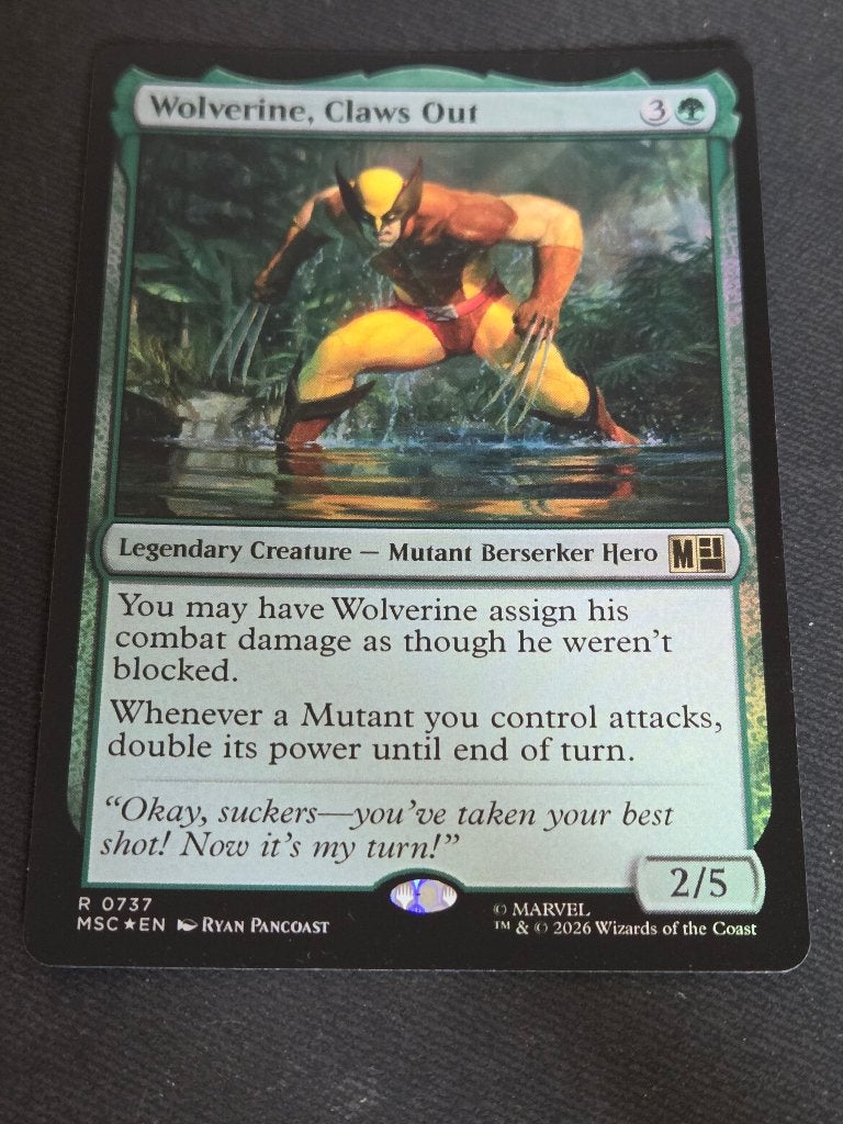 Wolverine, Claws Out (foil), Ophalen of Verzenden, Zo goed als nieuw, Foil