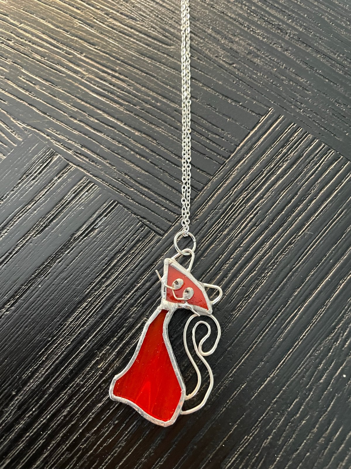 Handgemaakte Kat Hanger Ketting - Glas-in-lood Stijl, Ophalen of Verzenden, Nieuw